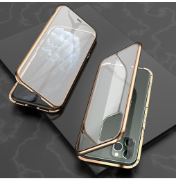 Magnetisch hoesje met gehard glas voor iPhone 11 Pro (Goud)