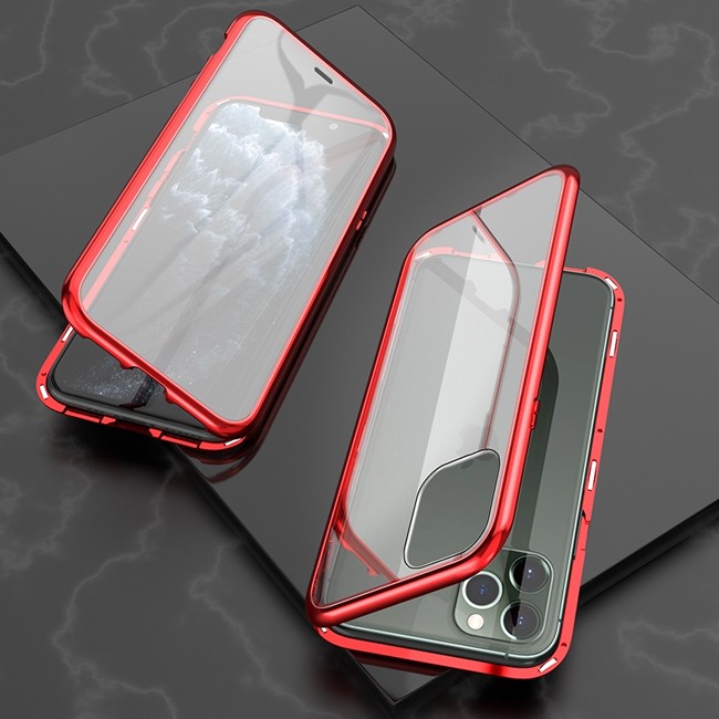 Magnetic Case with Tempered Glass for iPhone 11 Pro (Red) at €16.95
