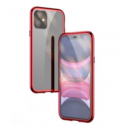 Magnetische Hülle mit Panzerglas für iPhone 11 Pro (Rot) für €16.95