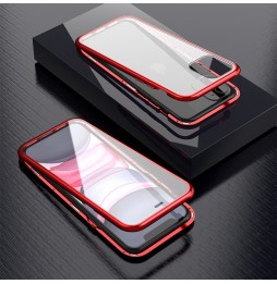 Coque magnétique avec verre trempé pour iPhone 11 Pro (Rouge) à €16.95