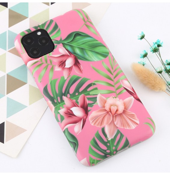 Flower Pattern Case for iPhone 11 Pro (Pink Background Flower)