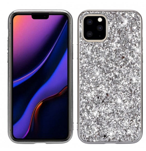 Glitter Powder Shockproof Case for iPhone 11 Pro (Silver)