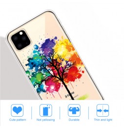 Coque en silicone pour iPhone 11 Pro (Arbre de peinture) à €11.95
