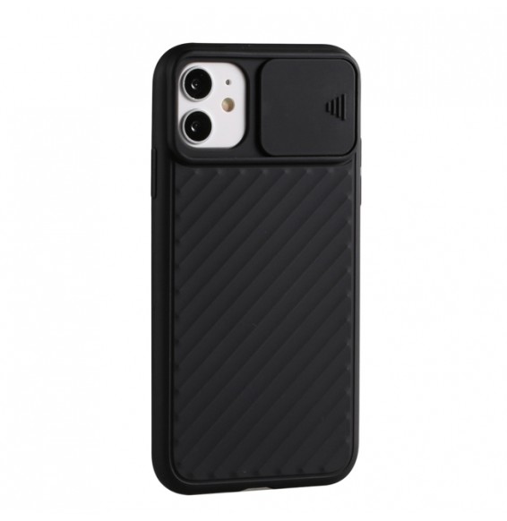 Anti-Slip Case with Sliding Camera Cover for iPhone 11 Pro (Black)