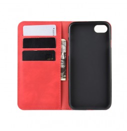 Magnetische Leder Hülle für iPhone SE 2020/8/7 (Rot) für €15.95
