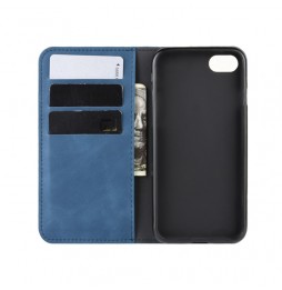 Coque en cuir magnétique pour iPhone SE 2020/8/7 (Bleu foncé) à €15.95
