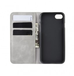 Coque en cuir magnétique pour iPhone SE 2020/8/7 (Gris) à €15.95