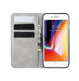 Coque en cuir magnétique pour iPhone SE 2020/8/7 (Gris) à €15.95