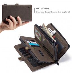 Leren Afneembare portemonnee hoesje voor iPhone SE 2020/8/7 CaseMe (Bruin) voor €31.95