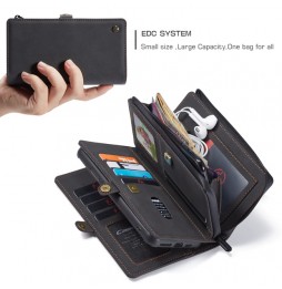 Abnehmbare Geldbörse Leder Hülle für iPhone SE 2020/8/7 CaseMe (Schwarz) für €31.95