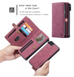 Leren Afneembare portemonnee hoesje voor iPhone SE 2020/8/7 CaseMe (Rood) voor €31.95