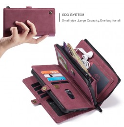 Abnehmbare Geldbörse Leder Hülle für iPhone SE 2020/8/7 CaseMe (Rot) für €31.95