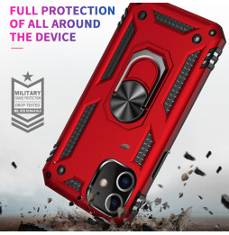 Armor Schokbestendig Ring hoesje voor iPhone 12 (Zilver)