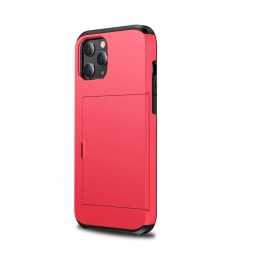 Shockproof Rugged Armor Case with Card Slots for iPhone 12 (Red) at €13.95