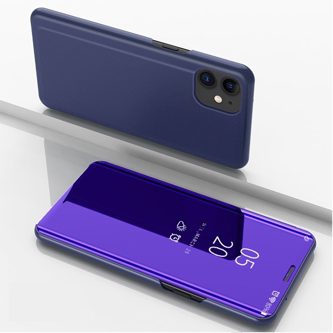 Coque miroir en cuir pour iPhone 12 (Bleu violet) à €14.95