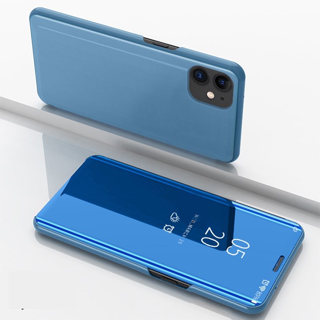 Spiegel Leder Hülle für iPhone 12 (Blau) für €14.95