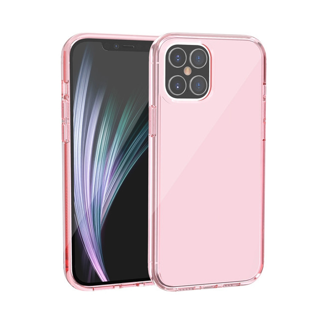 Schokbestendig siliconen hoesje voor iPhone 12 (Roze)