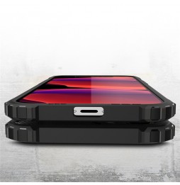 Armor Metall + Silikon Hybrid Case für iPhone 12 Pro (Roségold)