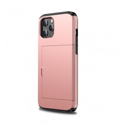 Armor schokbestendig robuuste hoesje met kaartsleuven voor iPhone 12 Pro (Roze gold) voor €13.95