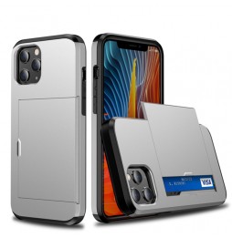 Robuste Stoßfeste Case mit Kartenhalter für iPhone 12 Pro (Silber) für €13.95