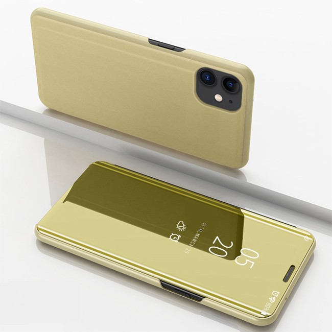 Spiegel Leder Hülle für iPhone 12 Pro (Gold) für €14.95