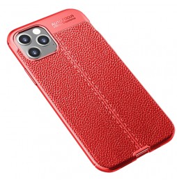 Stoßfeste Leder Hülle für iPhone 12 Pro Max (Rot) für €12.95