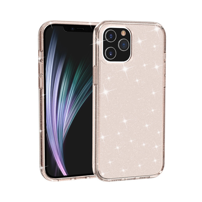 Glitzer stoßfeste Hülle für iPhone 12 Pro Max (Gold)