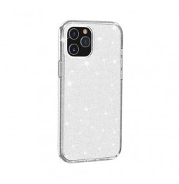 Siliconen schokbestendig glitter hoesje voor iPhone 12 Pro Max (Wit) voor €14.95