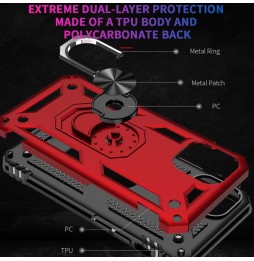 Armor Stoßfeste Case mit Ring für iPhone 12 Pro Max (Rot) für €13.95