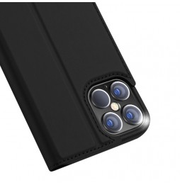 Magnetische leren hoesje met kaartsleuven voor iPhone 12 Pro Max DUX DUCIS (Zwart) voor €16.95