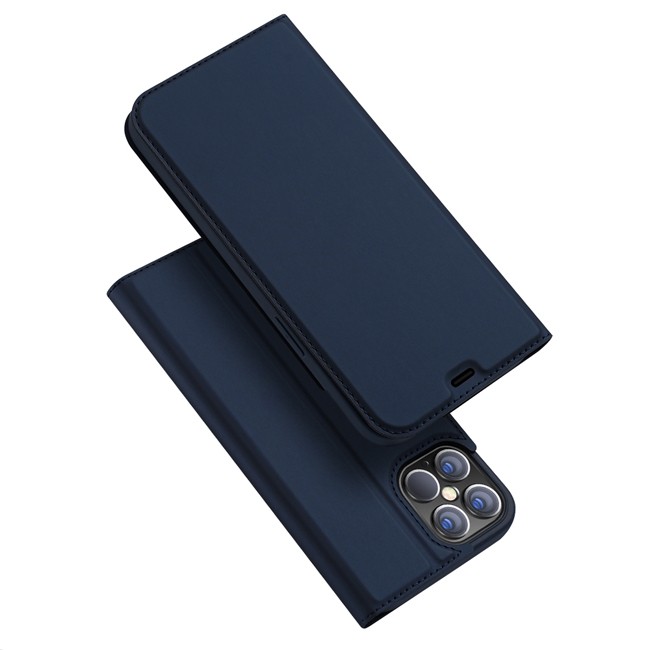 Coque en cuir avec fentes pour cartes pour iPhone 12 Pro Max DUX DUCIS (Bleu) à €16.95
