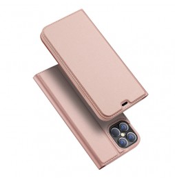 Coque en cuir avec fentes pour cartes pour iPhone 12 Pro Max DUX DUCIS (Or rose) à €16.95