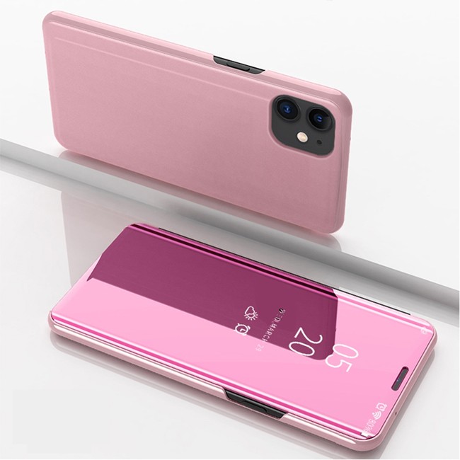 Spiegel leren hoesje voor iPhone 12 Pro Max (Rosé goud) voor €14.95