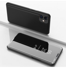 Spiegel leren hoesje voor iPhone 12 Pro Max (Zwart) voor €14.95