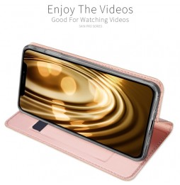 Magnetische leren hoesje met kaartsleuven voor iPhone 11 Pro Max DUX DUCIS (Roze gold) voor €16.95