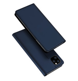Magnetische leren hoesje met kaartsleuven voor iPhone 11 Pro Max DUX DUCIS (Donkerblauw)