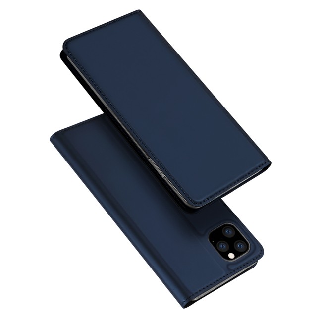 Coque en cuir avec fentes pour cartes pour iPhone 11 Pro Max DUX DUCIS (Bleu foncé) à €16.95