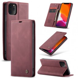 Magnetic Leather Case with Card Slots for iPhone 11 Pro Max CaseMe (Wine) at €15.95