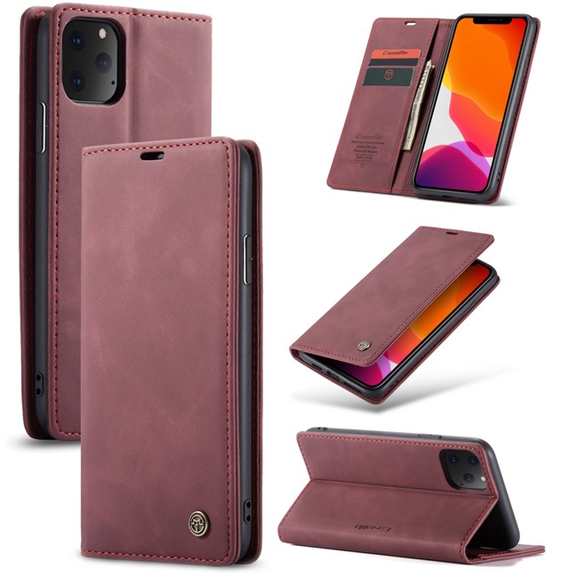 Magnetic Leather Case with Card Slots for iPhone 11 Pro Max CaseMe (Wine) at €15.95