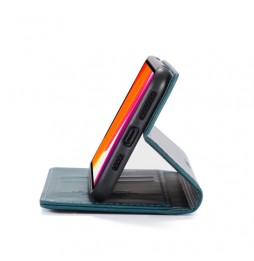 Leder Hülle mit Kartenfächern für iPhone 11 Pro Max CaseMe (Blau) für €15.95