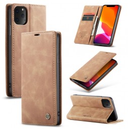 Magnetic Leather Case with Card Slots for iPhone 11 Pro Max CaseMe (Brown) at €15.95
