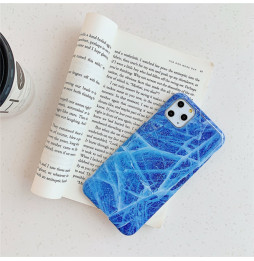 Marmer siliconen hoesje voor iPhone 11 Pro Max (Saffierblauw)