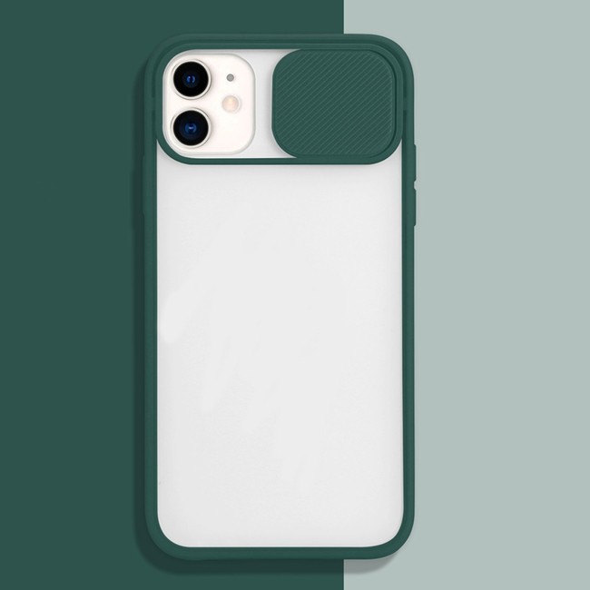 Silicone Case with Camera Cover for iPhone 11 Pro Max (Dark Green) at €11.95