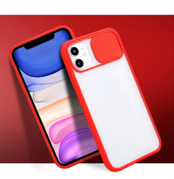 Siliconen hoesje met camera cover voor iPhone 11 Pro Max (Rood)