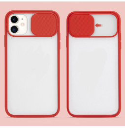 Siliconen hoesje met camera cover voor iPhone 11 Pro Max (Rood)