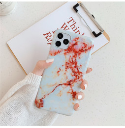 Coque marbre en silicone pour iPhone 11 Pro Max (Rouge norvégien)