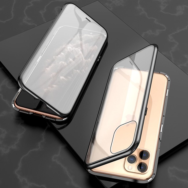Coque magnétique avec verre trempé pour iPhone 11 Pro Max (Noir) à €16.95