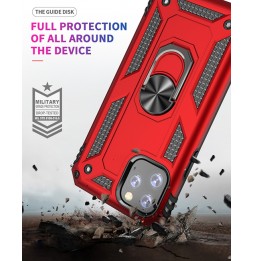 Armor Schokbestendig Ring hoesje voor iPhone 11 Pro Max (Rood) voor €13.95
