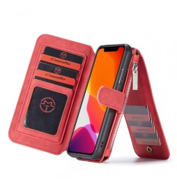 Coque portefeuille détachable en cuir pour iPhone 11 CaseMe (Rouge) à €28.95