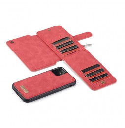 Abnehmbare Geldbörse Leder Hülle für iPhone 11 (Rot) für €28.95